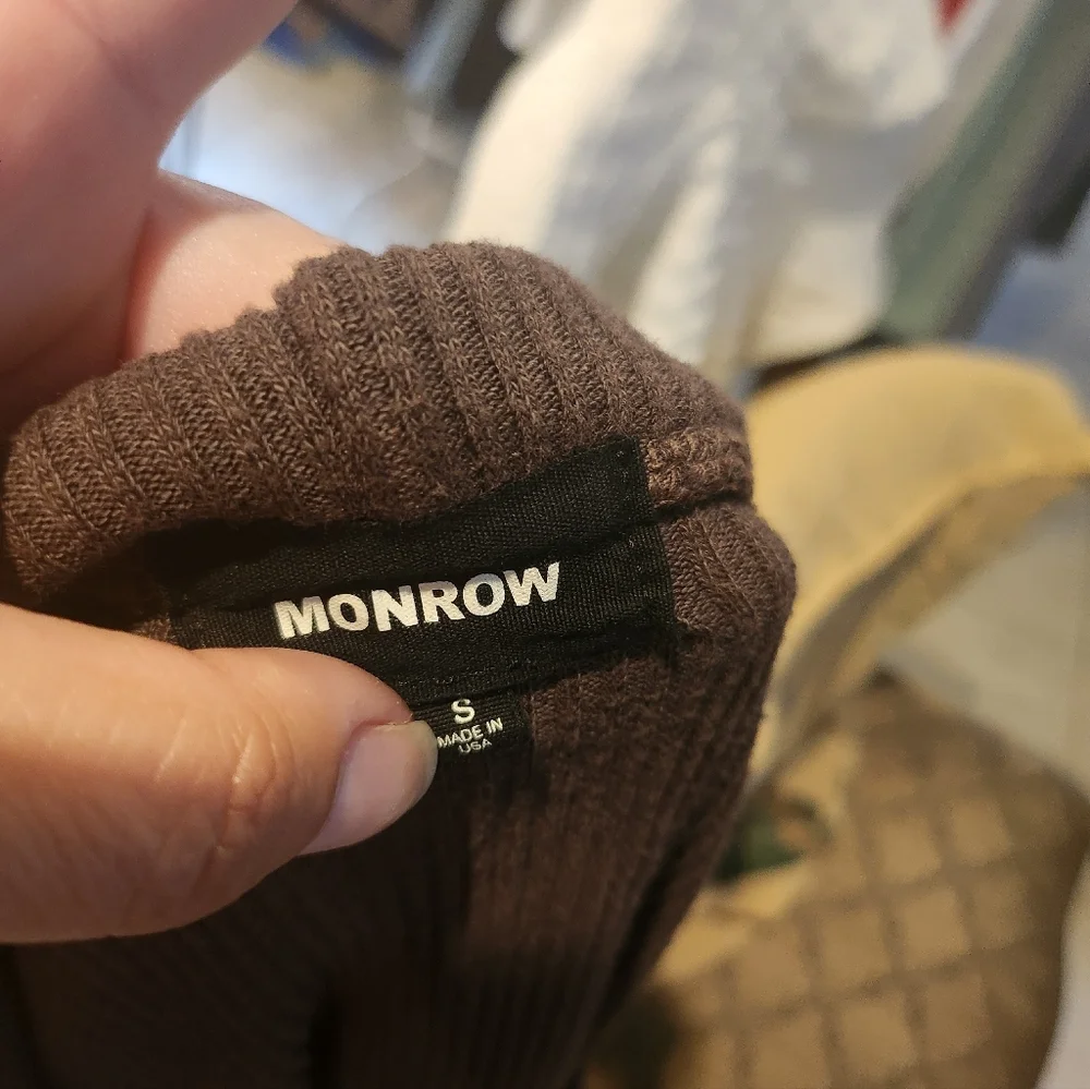 MONROW RIBBED Hoodie SIZE S